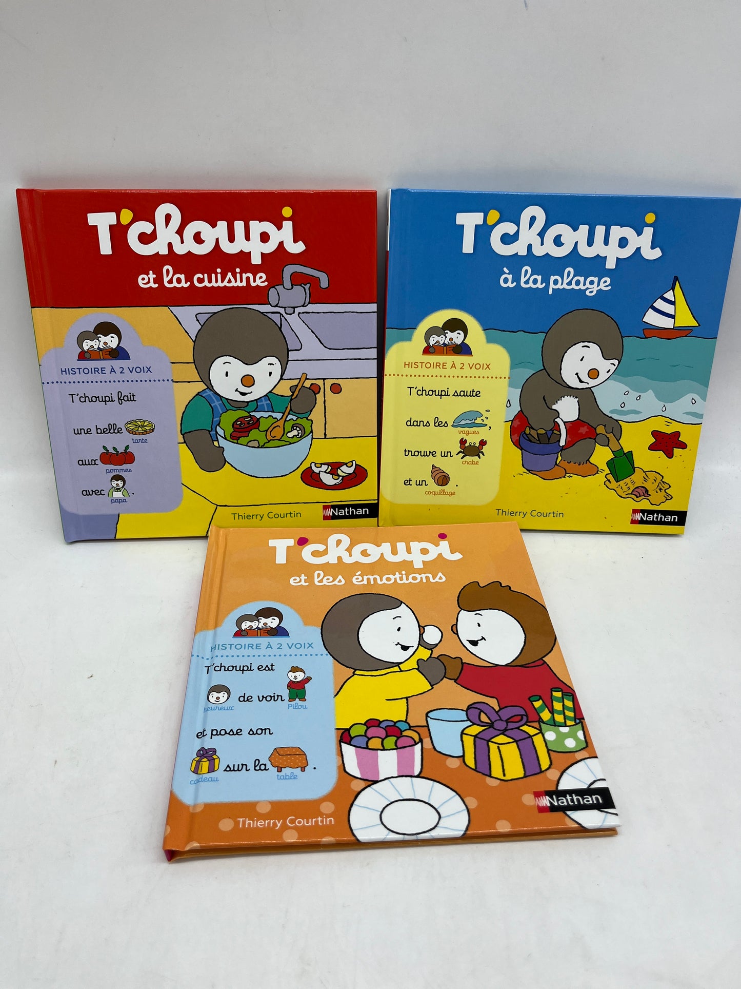 Lot de 3 livres Tchoupi Histoire à deux voix neuf jamais ouvert !