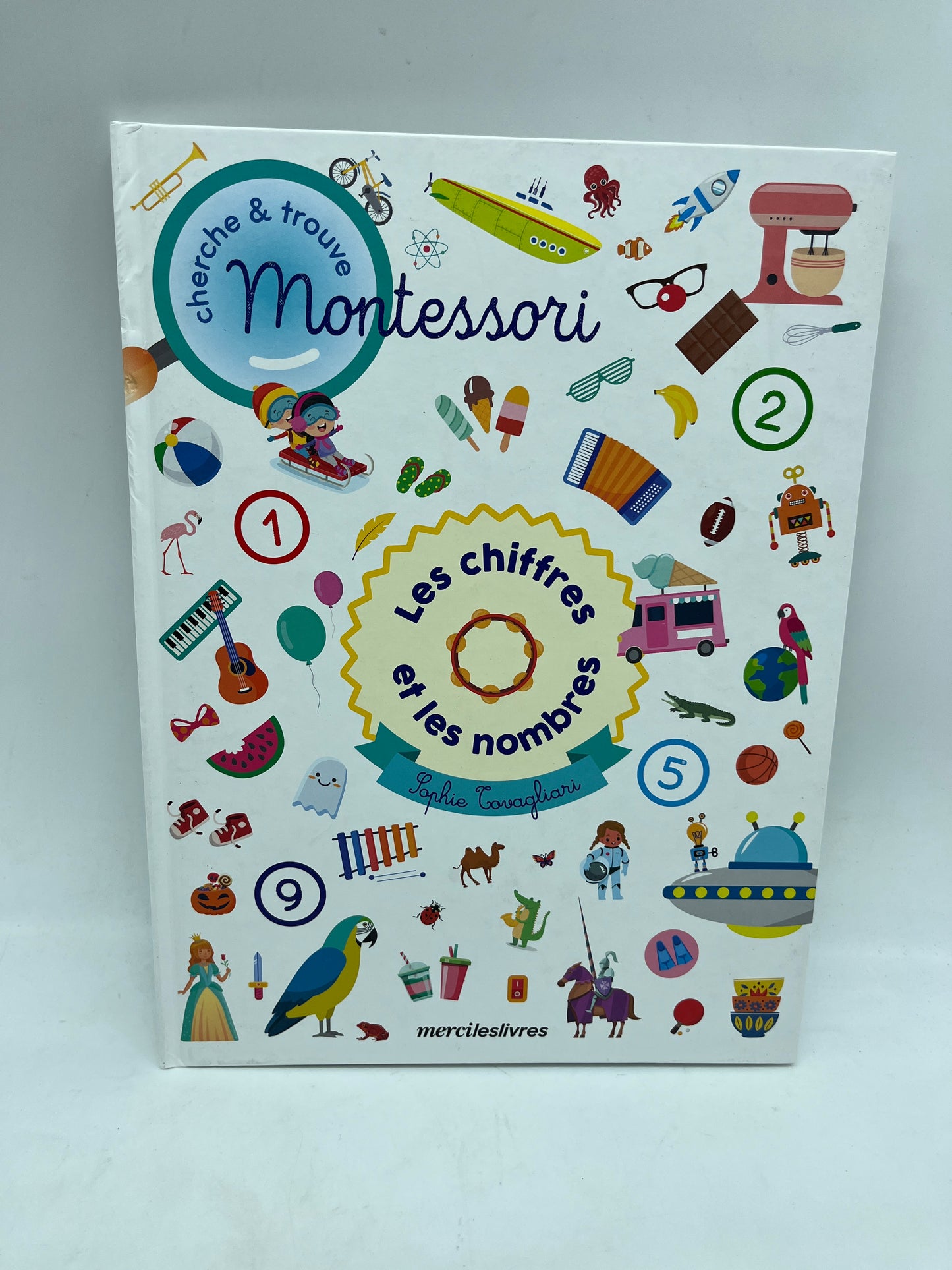 Livre Montessori cherche et trouve Les chiffres et les nombres spéciale pour apprendre à compter facilement Neuf