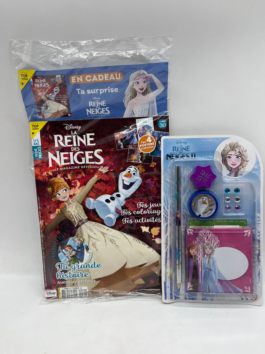 Livre d’activité Magazine Disney Princesse Reine des neige avec son carnet papeterie neuf