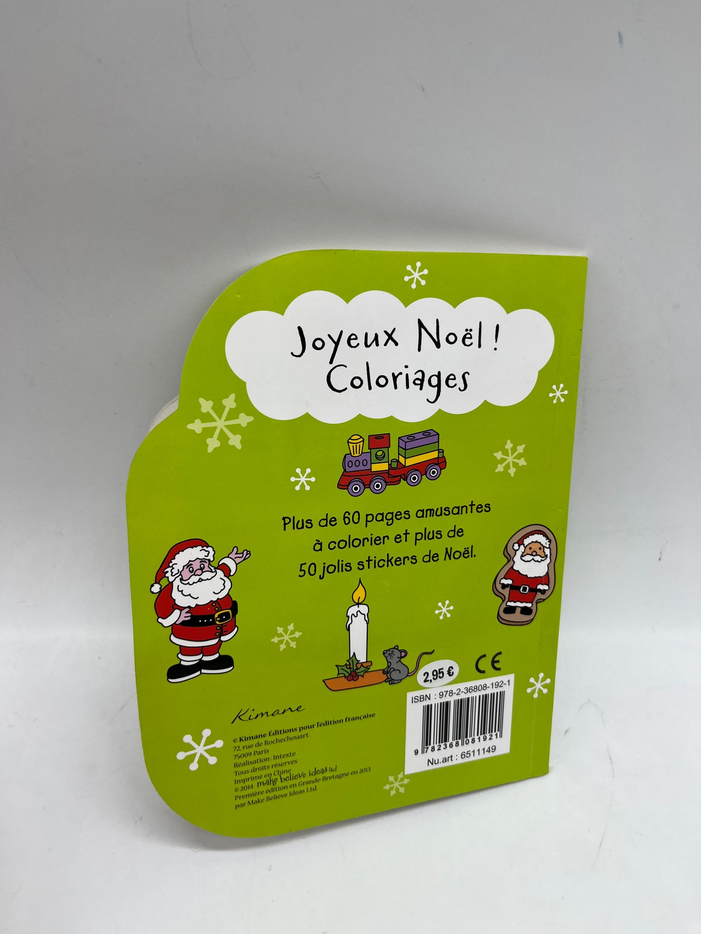 Livre d’activité Joyeux Noël avec ces coloriages et ces 50 stickers Format poche Neuf