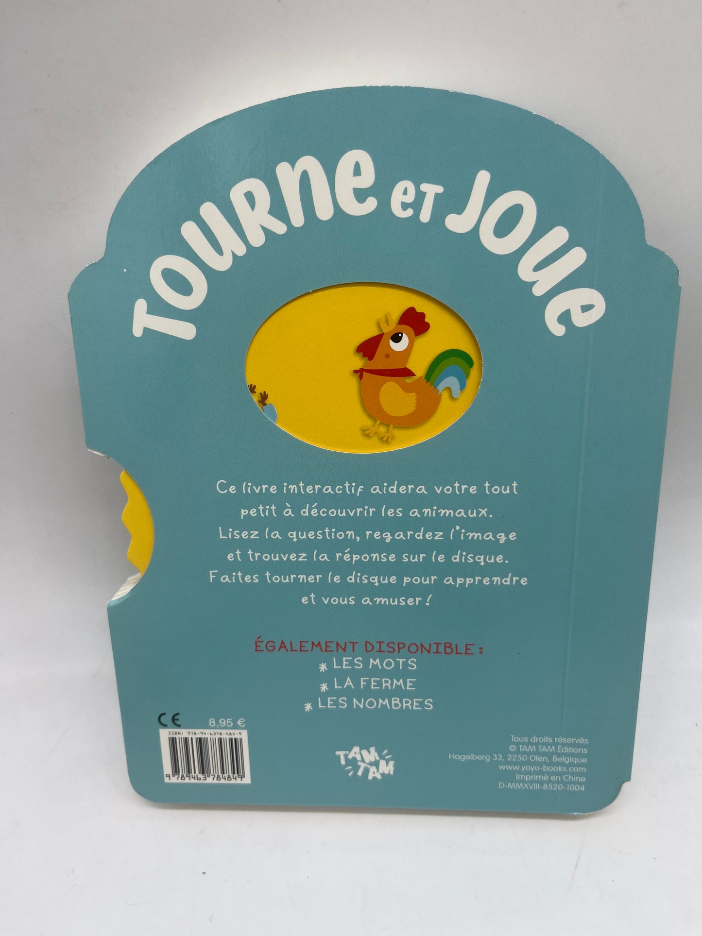 livre Tourne et joue mon premier livre animé  ludique illustré thème les animaux Neuf Cartonné