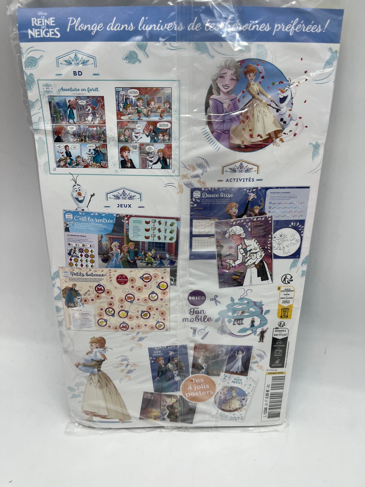 Livre d’activité Magazines Disney princesse Reine des neiges avec son set créatif  Neuf