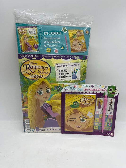 Livre d’activité Magazine Disney Princesse Raiponce avec son kit papeterie neuf    Jeux activité stickers etc ...