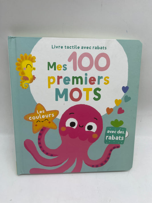 livre Mes 100 premiers mots à  Rabats Ludique Mon album avec 100 rabats  thème les couleurs Neuf