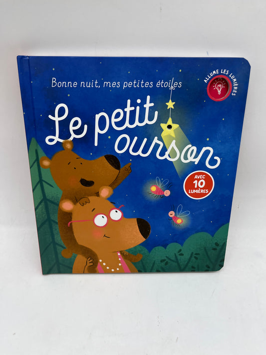 Livre histoire Bonne nuit mes petites étoiles  modèle le petit Ourson livre lumineux tam tam edition Neuf