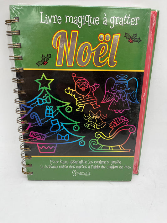 livre d’activité Livre magique à gratter avec son stylet  thème Noël Neuf