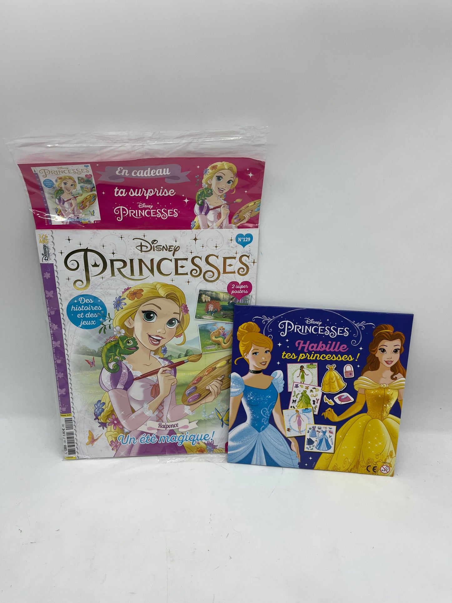 Livre d’activité magazines princesses numéro 129 disney avec son kit Habille tes princesses  Neuf