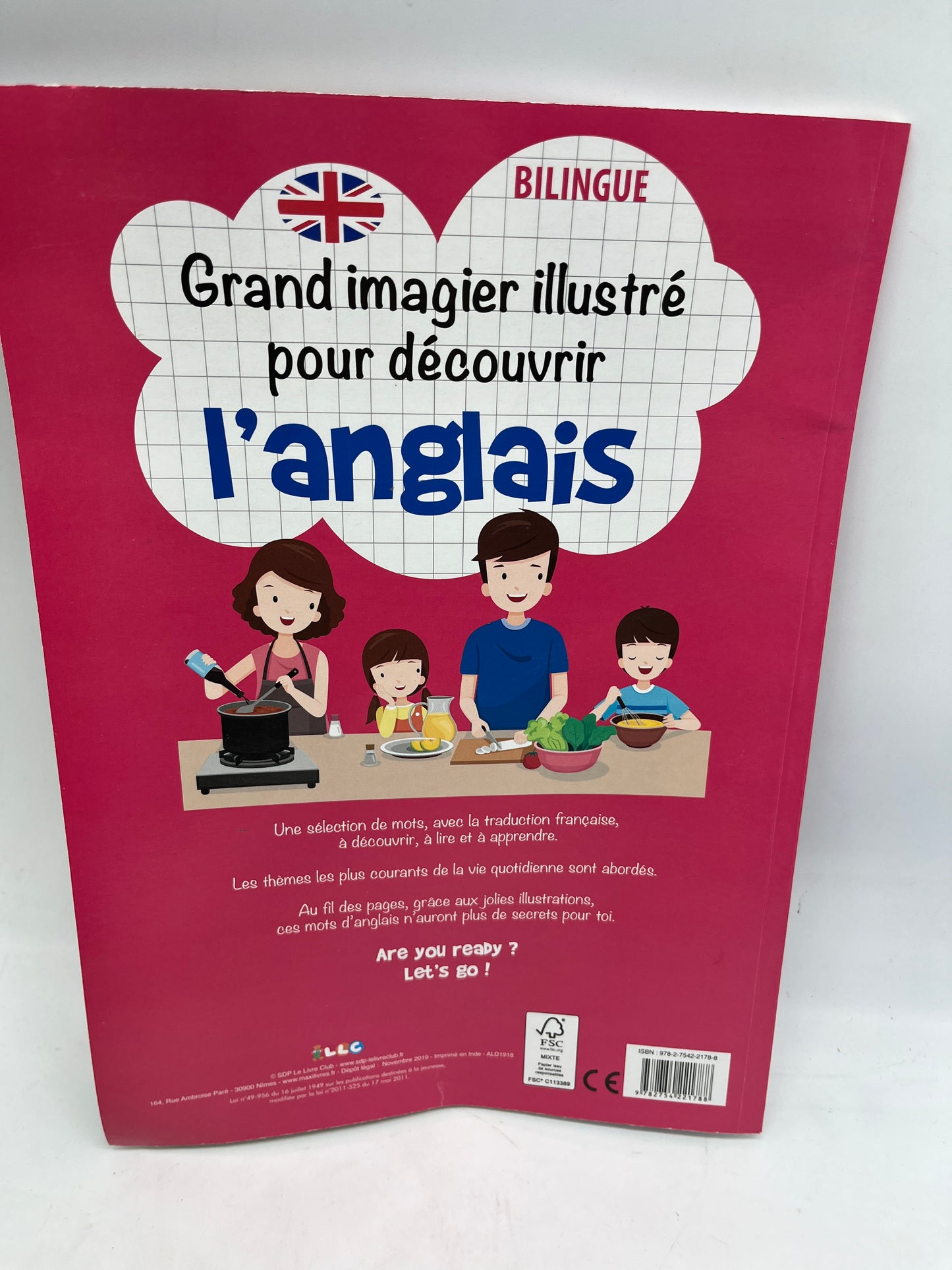 livre mon premier imagier illustré Bilingue Français/anglais mes premiers mots pour apprendre l’anglais Neuf