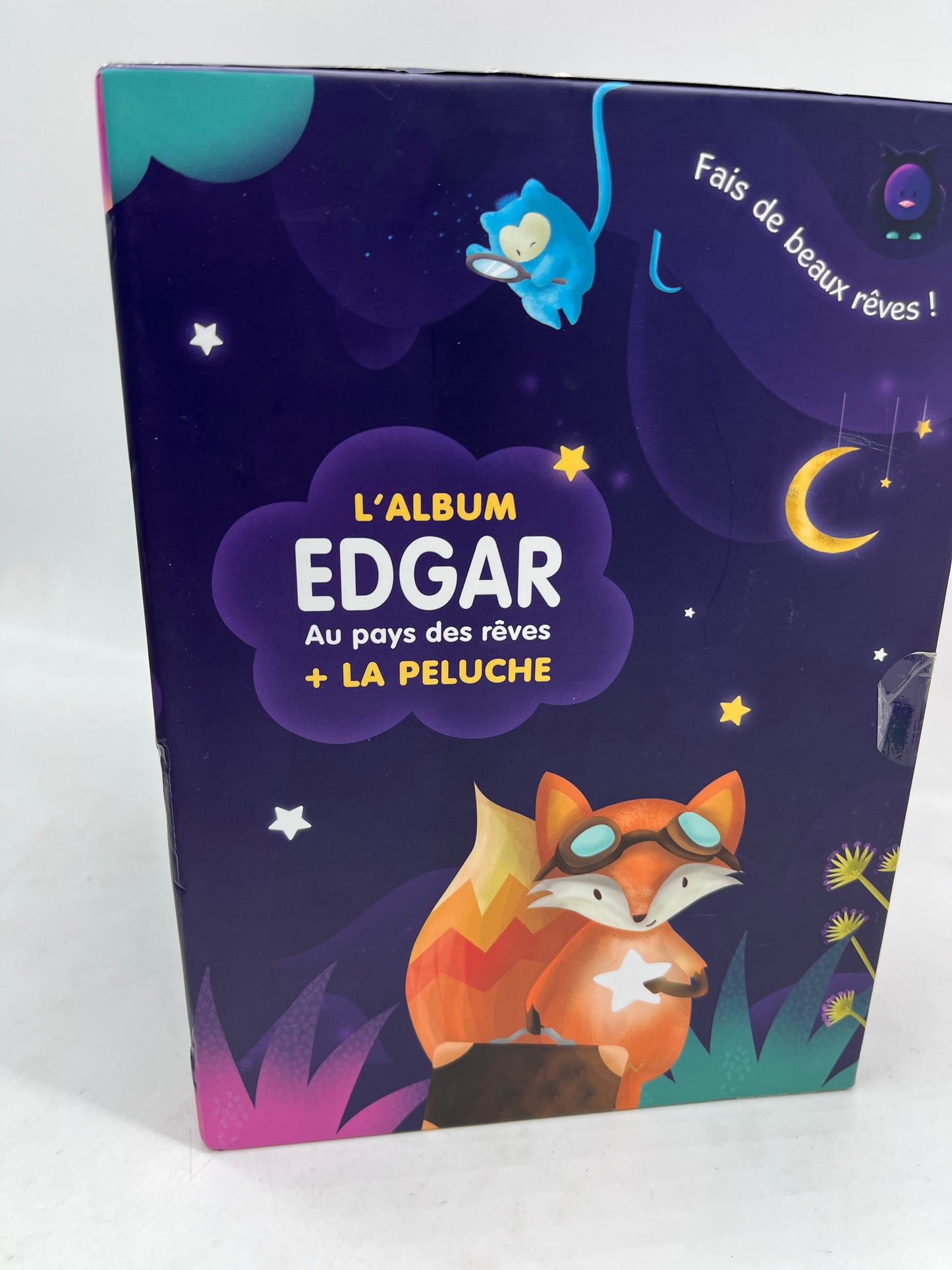 Coffret pour le Coucher avec un livre Edgar aux pays des rêves avec sa peluche Neuf sous blister.