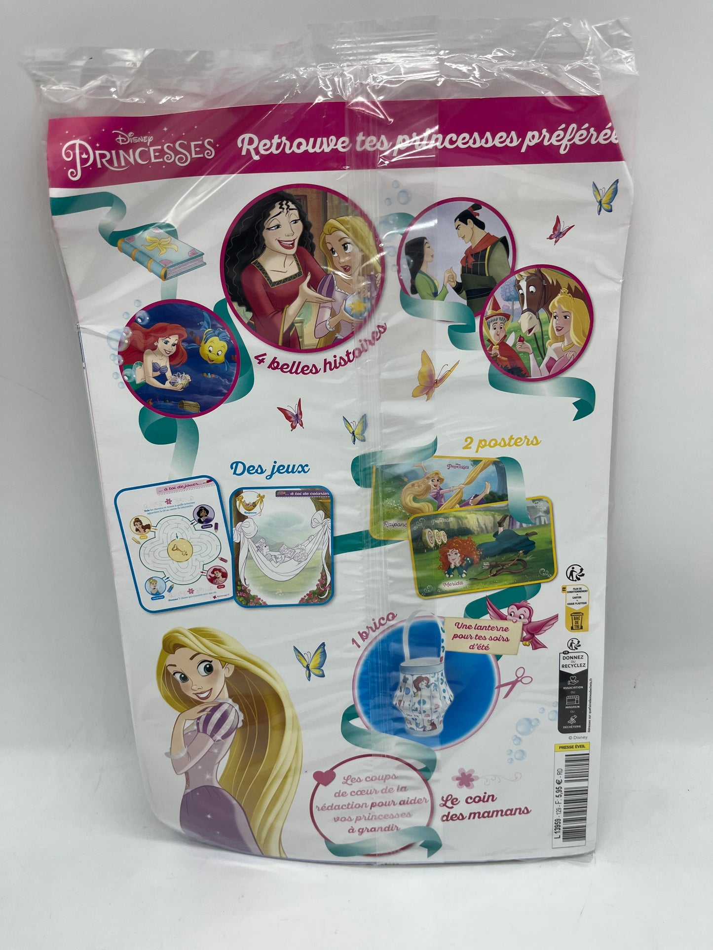 Livre d’activité Magazine Disney Princesse avec son kit de danse Neuf