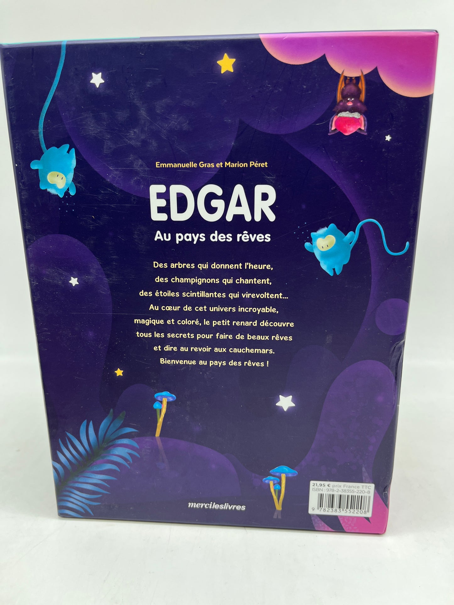 Coffret pour le Coucher avec un livre Edgar aux pays des rêves avec sa peluche Neuf sous blister.