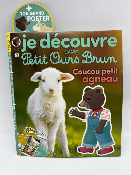 Livre d’activité Magazine Je découvre avec Petit Ours Brun modèle Coucou petit Agneau! Neuf