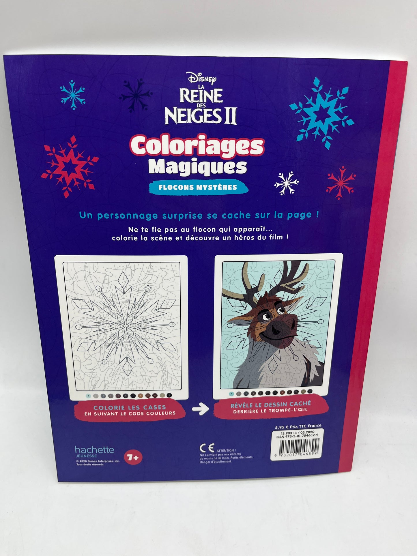 Livre d’activités les ateliers Coloriages magique  à colorier Disney spécial princesses La reine des neiges II  Modèle Flocon mystère Neuf