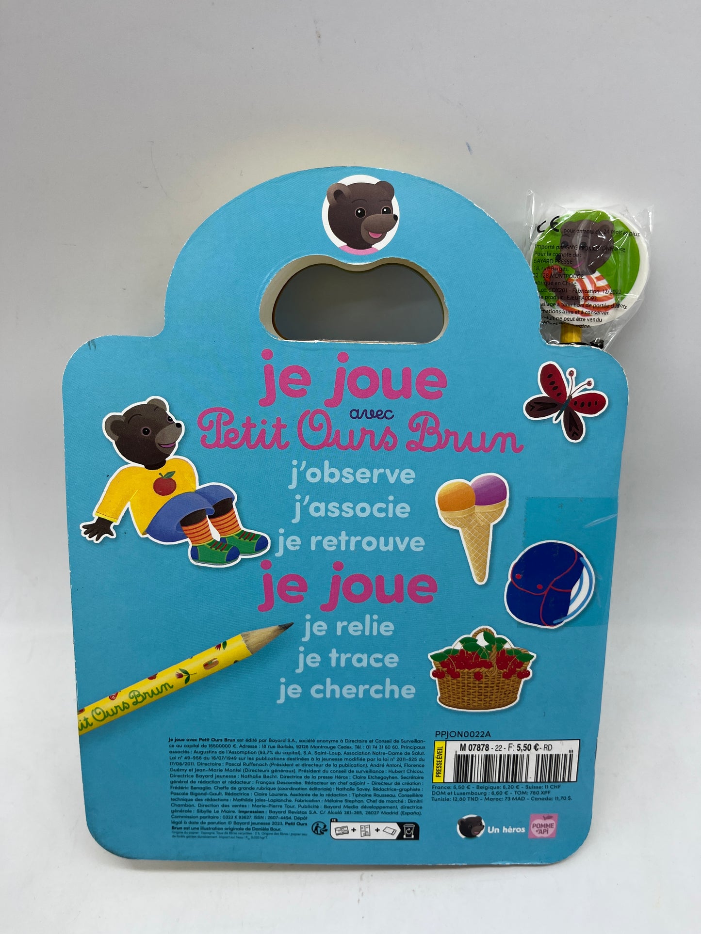 Livre d’activité Magazine Je joue avec Petit ours brun jeux histoire stickers Neuf thème Les vacances ! Jeux activité stickers