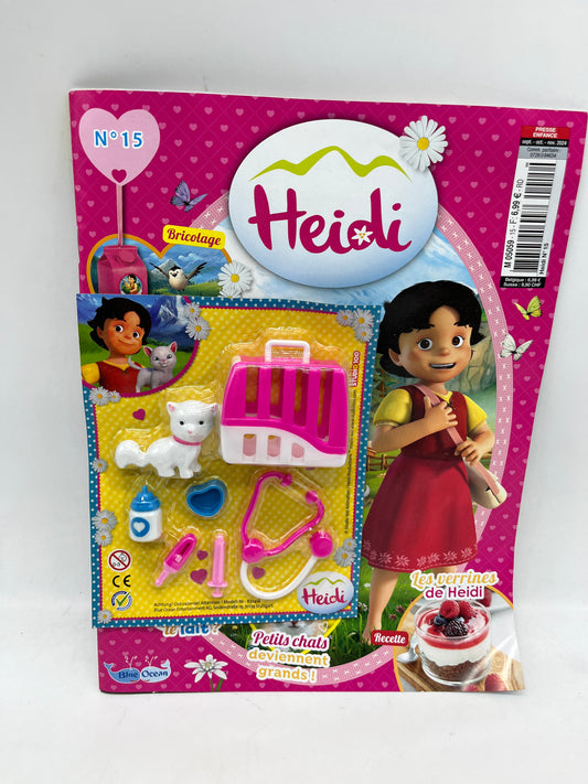 Livre d’activité magazines  Heidi avec son set vétérinaire Nurserie numéro 15 Neuf