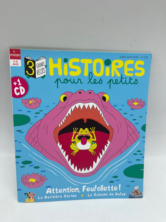 Livre d’activité magazines Histoires pour les petits avec Cd  modèle Attention farfollette Juillet août 2023 Neuf