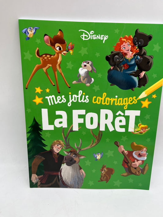 Magazine livre d’activité Disney Mes jolis coloriages thème La Forêt activité Neuf