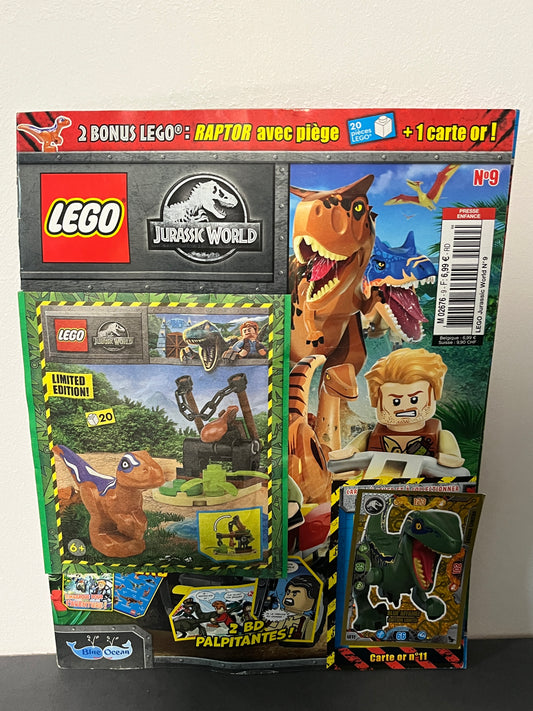 Livre d’activité Magazine Lego Jurassic World avec sa mini figurine Numéro 9 neuf sous blister