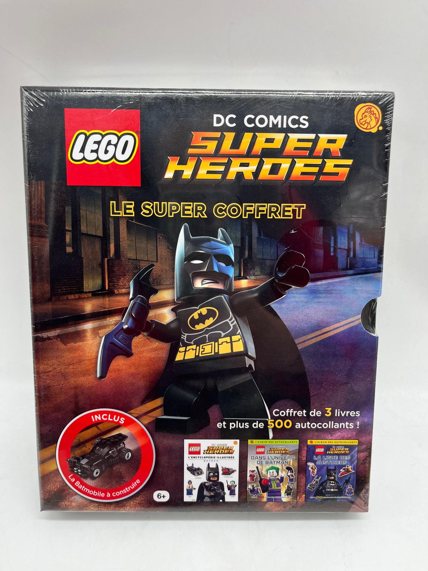 Livre Le super coffret  Lego Batman DC comics Super héros avec sa batmobil à construire +ces 3 livres Neuf