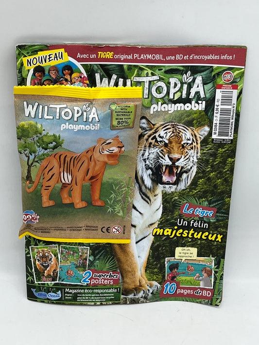 Livre D’activité magazine Playmobil Wiltopia avec sa figurine Tigre jamais ouvert Neuf