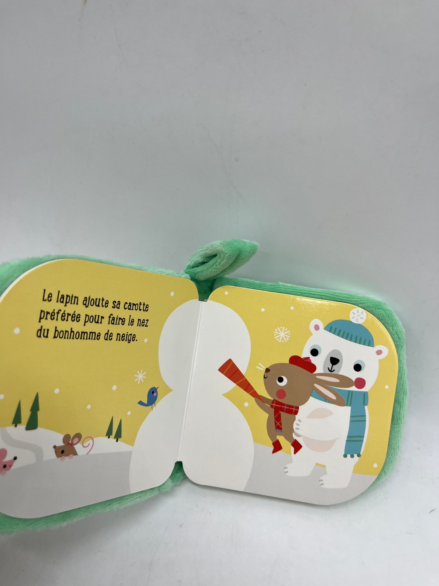 Mini livre pour bébé couverture toute douce histoire le bonhomme de neige collection Bébé Noël Neuf