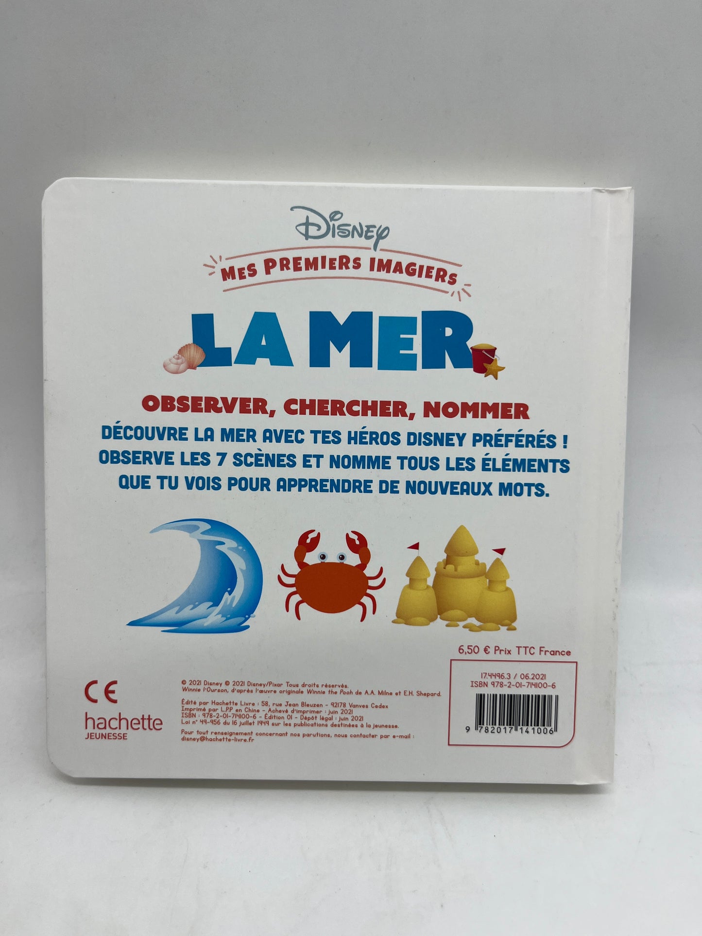 livre Disney Mes premiers imagiers Théme La mer Neuf entièrement Cartonné