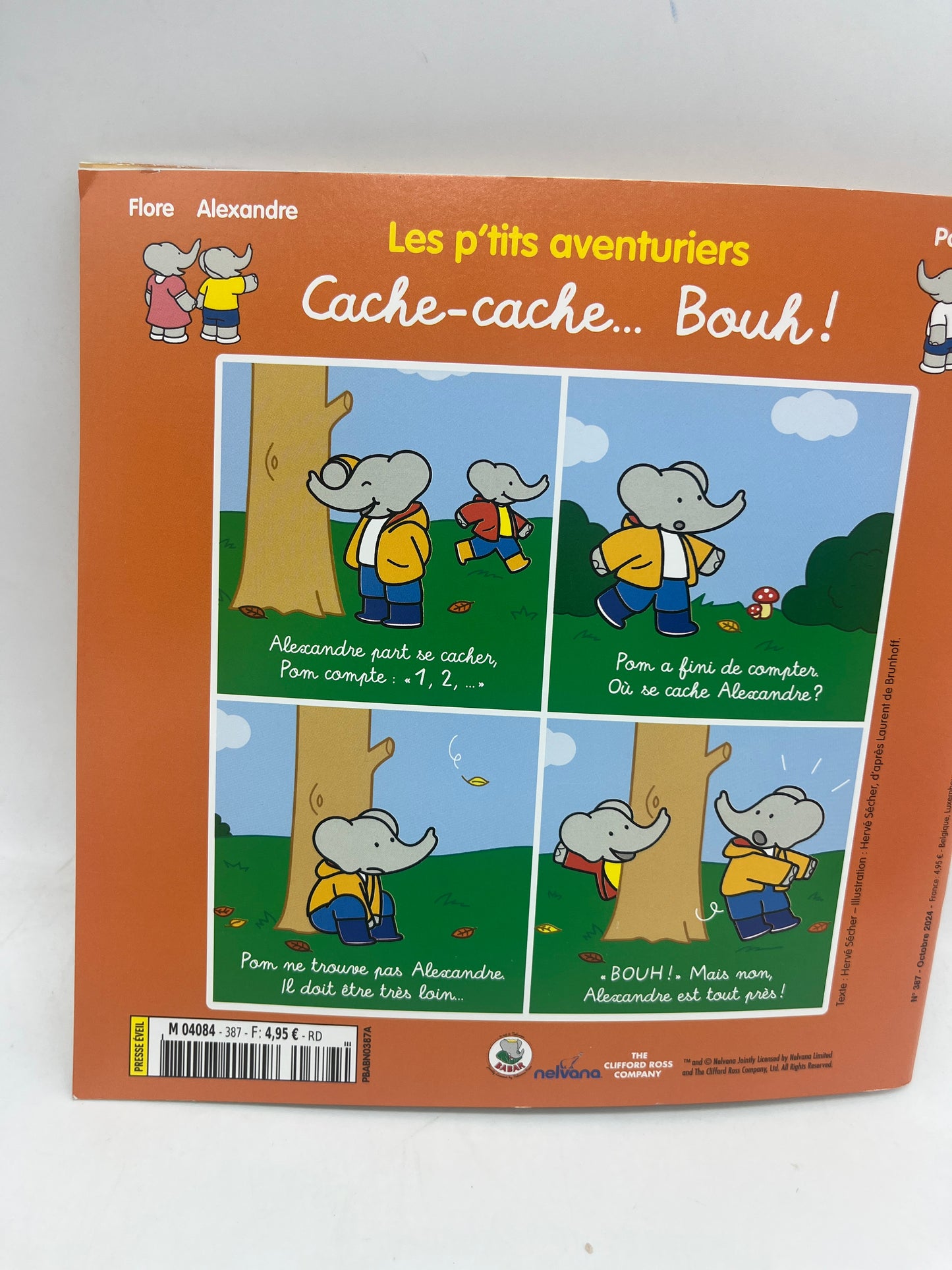 Livre d’activité magazine Babar sauvetage en forêt  avec 50 autocollants Neuf !