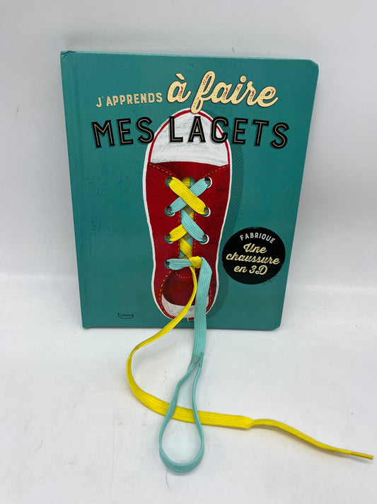 Livre apprentissage pour faire les lacets avec sa paire de chaussures avec ces lacets 3D Neuf