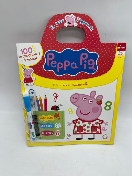 Livre d’activités Magazine Je Joue j’apprends Peppa pig Mon année de maternelle 80 gommettes couleur lettre chiffres numéro 41