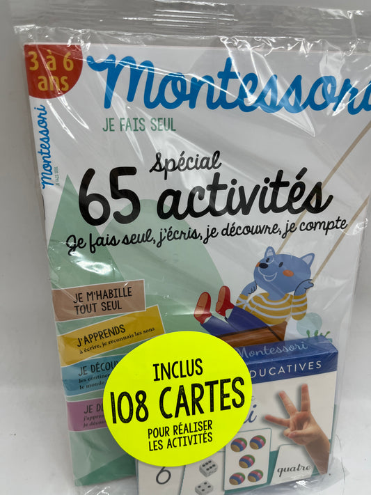 Magazine livre d’activité je fais seul Montessori 3à 6 ans avec ces 108 cartes je compte Neuf sous blister !