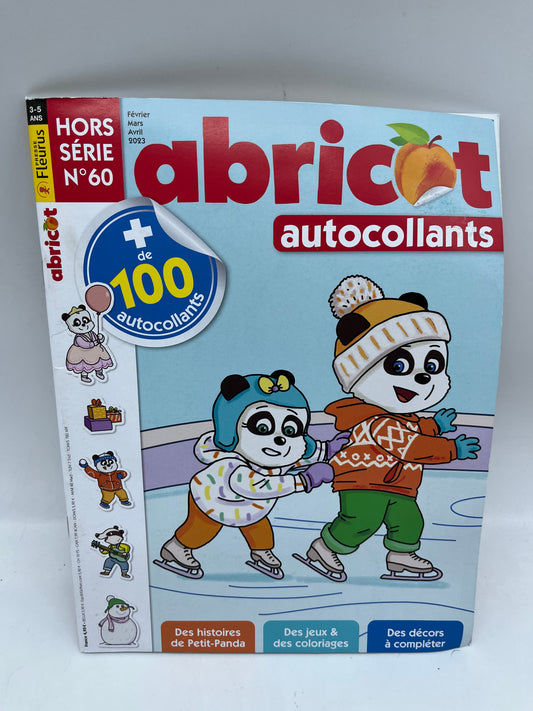 Livre d’activité magazine Abricot Hors série avec Petit Panda et ses 100 autocollants Neuf