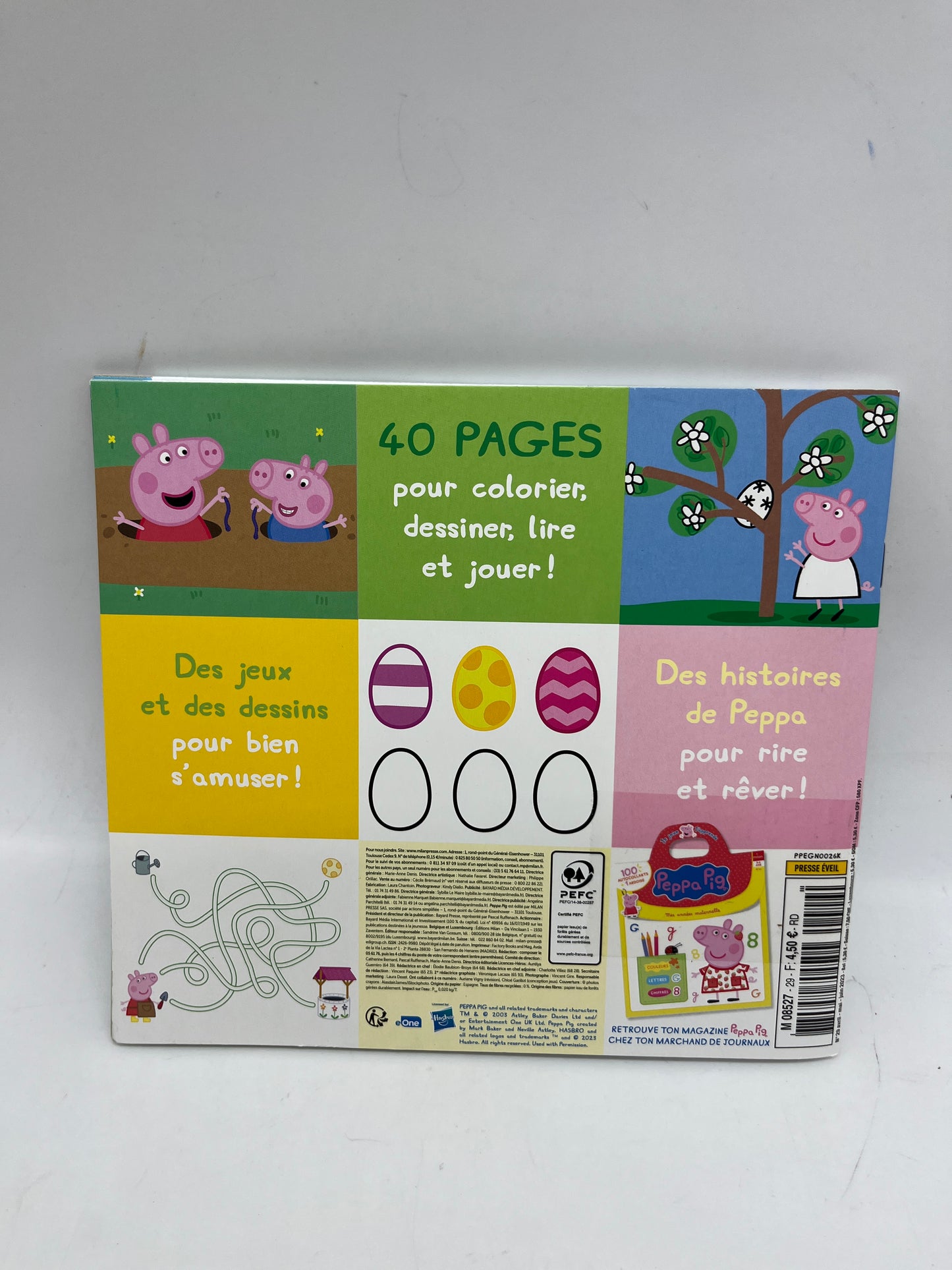 Livre d’activités Magazine Les cahiers de Peppa Pig Coloriage Thème Le printemps épatant avec ses crayons de couleurs Neuf