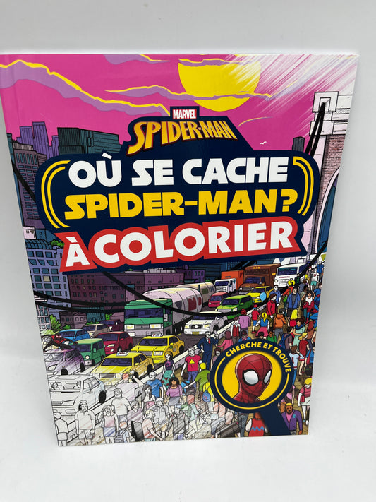 livre Cherche et trouve thème Spiderman spidey  Où se cache Spider-man Marvel à colorier  Neuf