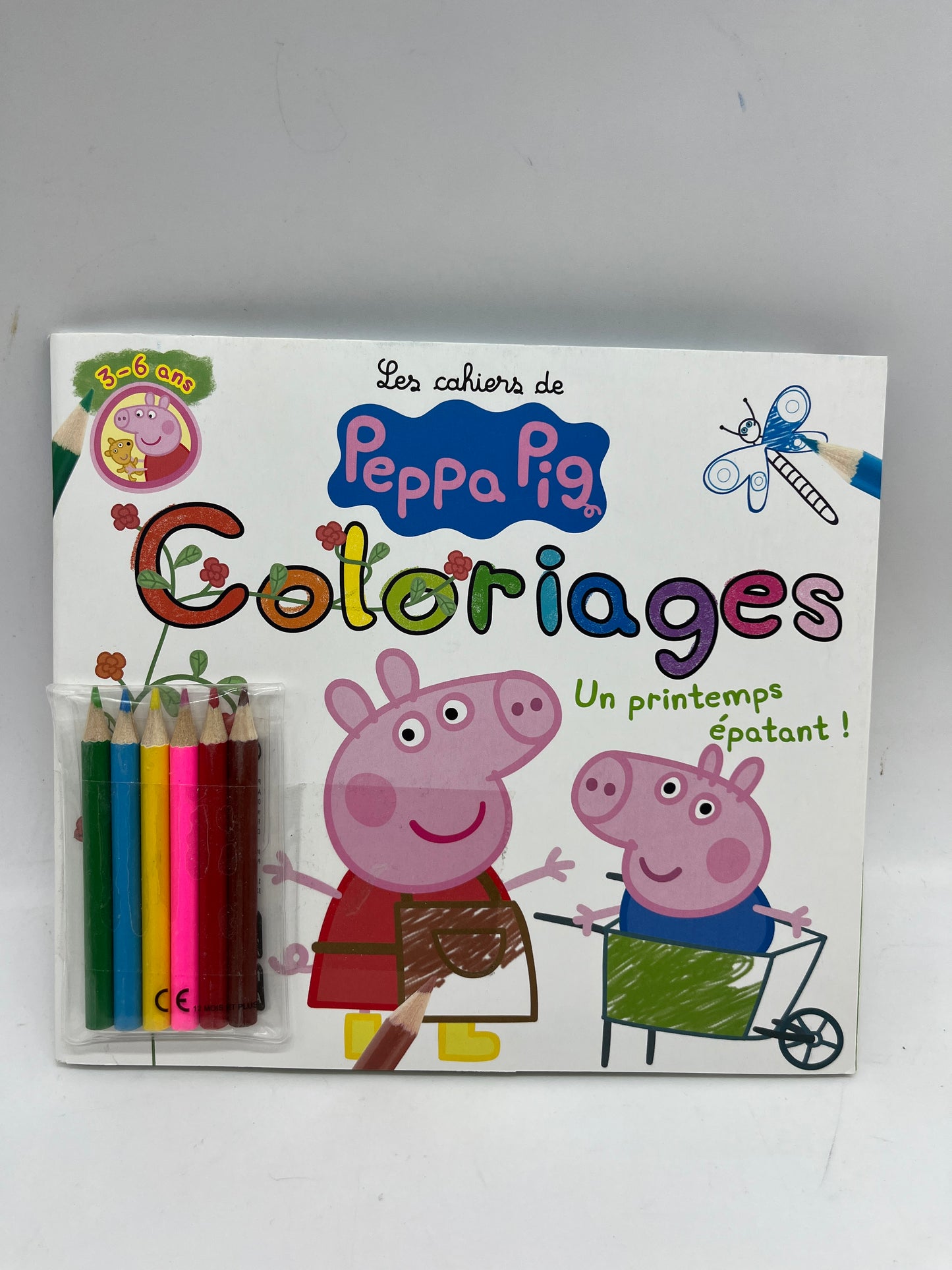 Livre d’activités Magazine Les cahiers de Peppa Pig Coloriage Thème Le printemps épatant avec ses crayons de couleurs Neuf