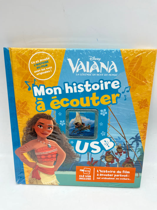 Livre Sonore Princesse Vaiana mon histoire à écouter avec sa clé usb Lis et écoute l’histoire du film neuf sous blister