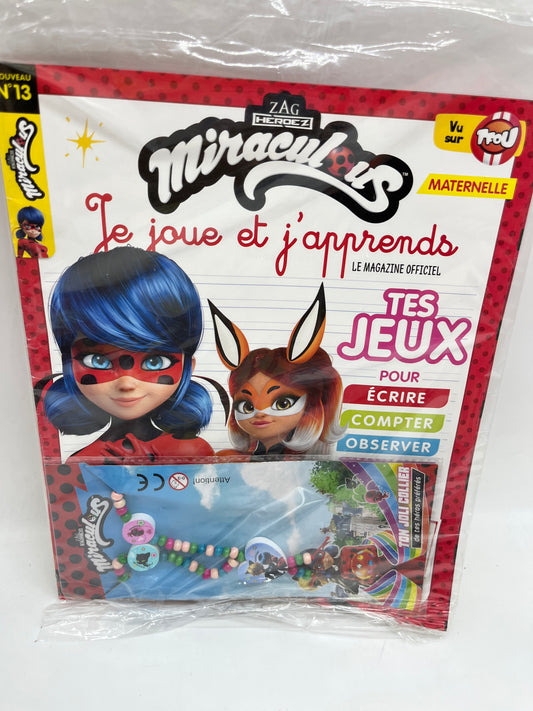 Livre d’activité magazines Disney Miraculous avec son porte clefs Je joue J'apprends spécial Maternelle Neuf