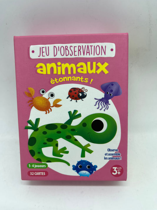 Jeu  de société Jeu d’observation Modèle dans les animaux étonnant avec ces 32 cartes !  Jeu de concentration rapidité  et observation Neuf