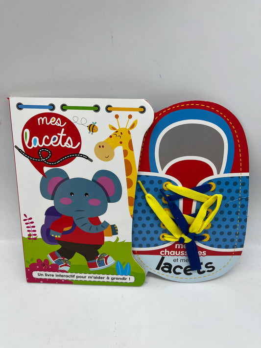 Livre apprentissage pour faire les lacets Mes chaussures et mes lacets Neuf