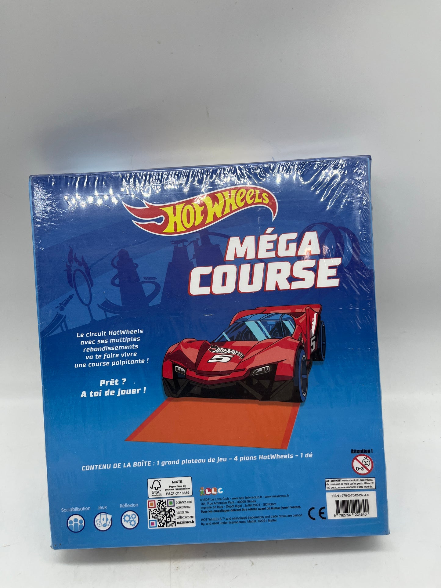 Jeu  de société boite de jeu Hot Wheels mega course voiture de course véhicule Neuf