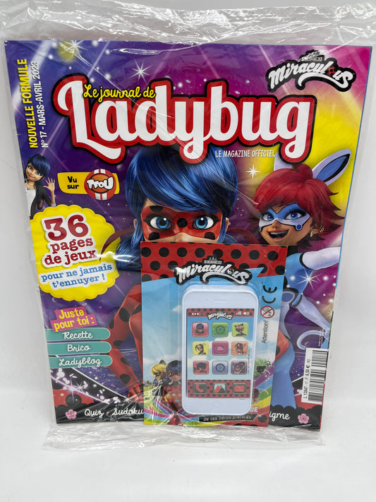 livre d’activité Magazine Le journal de lady bug Miraculous avec son téléphone portable Neuf !