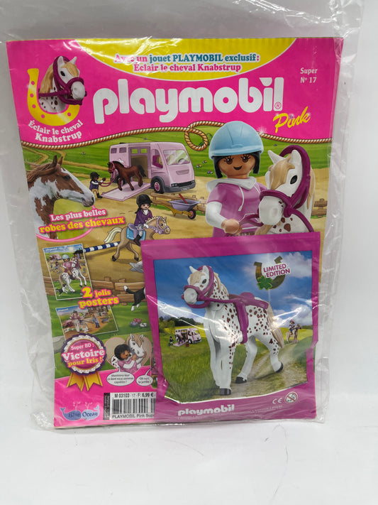 Livre D’activité magazine Playmobil  girls avec sa figurine eclair le cheval  jamais ouvert Neuf