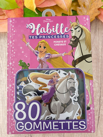 Paquet de 80 gommettes Habille tes princesses Poneys et chevaux !