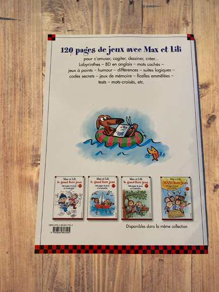 Livre activité Le grand livre-jeux 120 pages de jeux et d'activités  La vie avec Max et Lili  Modèle numéro 5