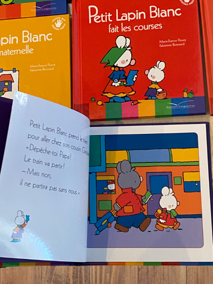 Lot de 9 livres Petit Lapin Blanc modèle pages plastifiés Neuf