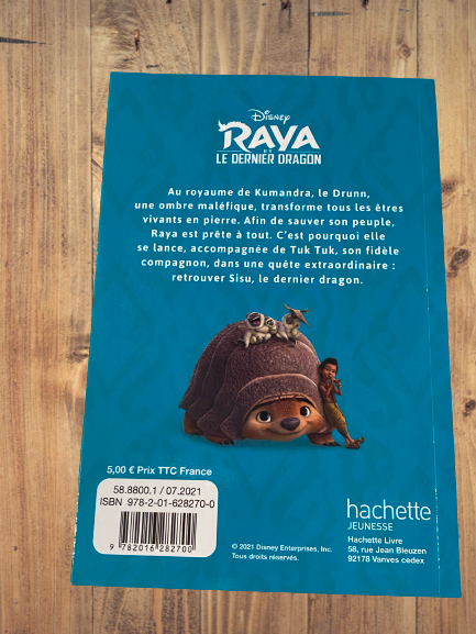 Livre format poche l'histoire du film Disney  Raya le dernier dragon Neuf