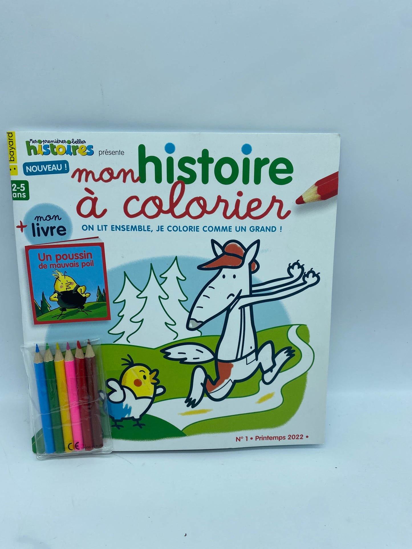 Livre d’activité Magazine Mon histoire à colorier avec  son livre    neuf    Jeux activité stickers     Prix boutique:5€99