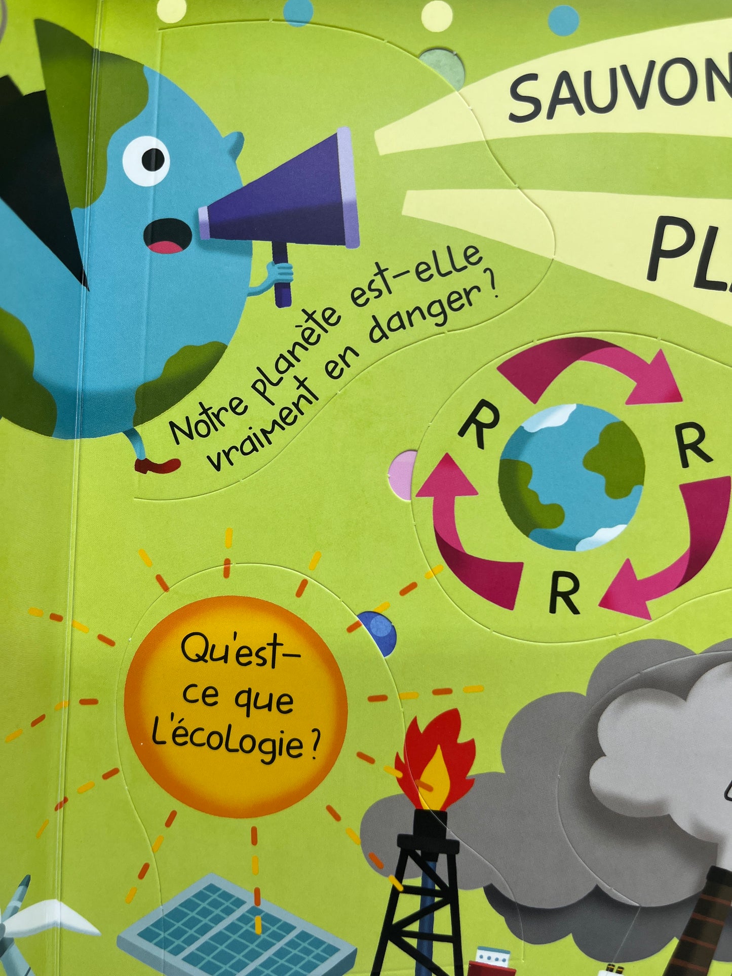 Livre Mon grand livre de questions réponses avec rabats Thème Sauvons la planète Neuf