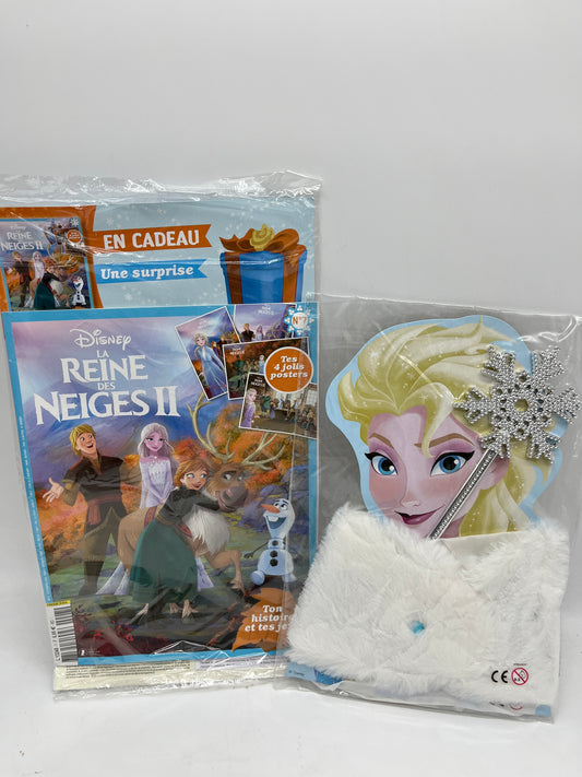 Livre d’activité Magazines Disney princesse Reine des neiges avec son accessoire et baguette de princesse Neuf