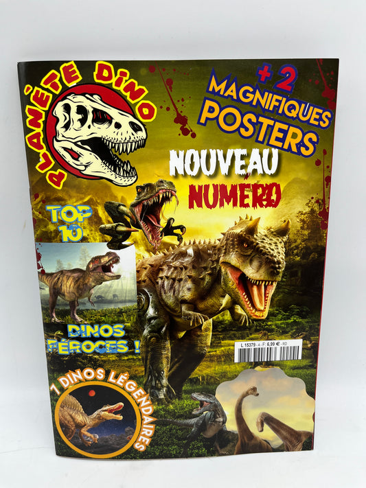 Livre d’activité Magazine Planète Dino Special Dinosaures avec poster  Neuf