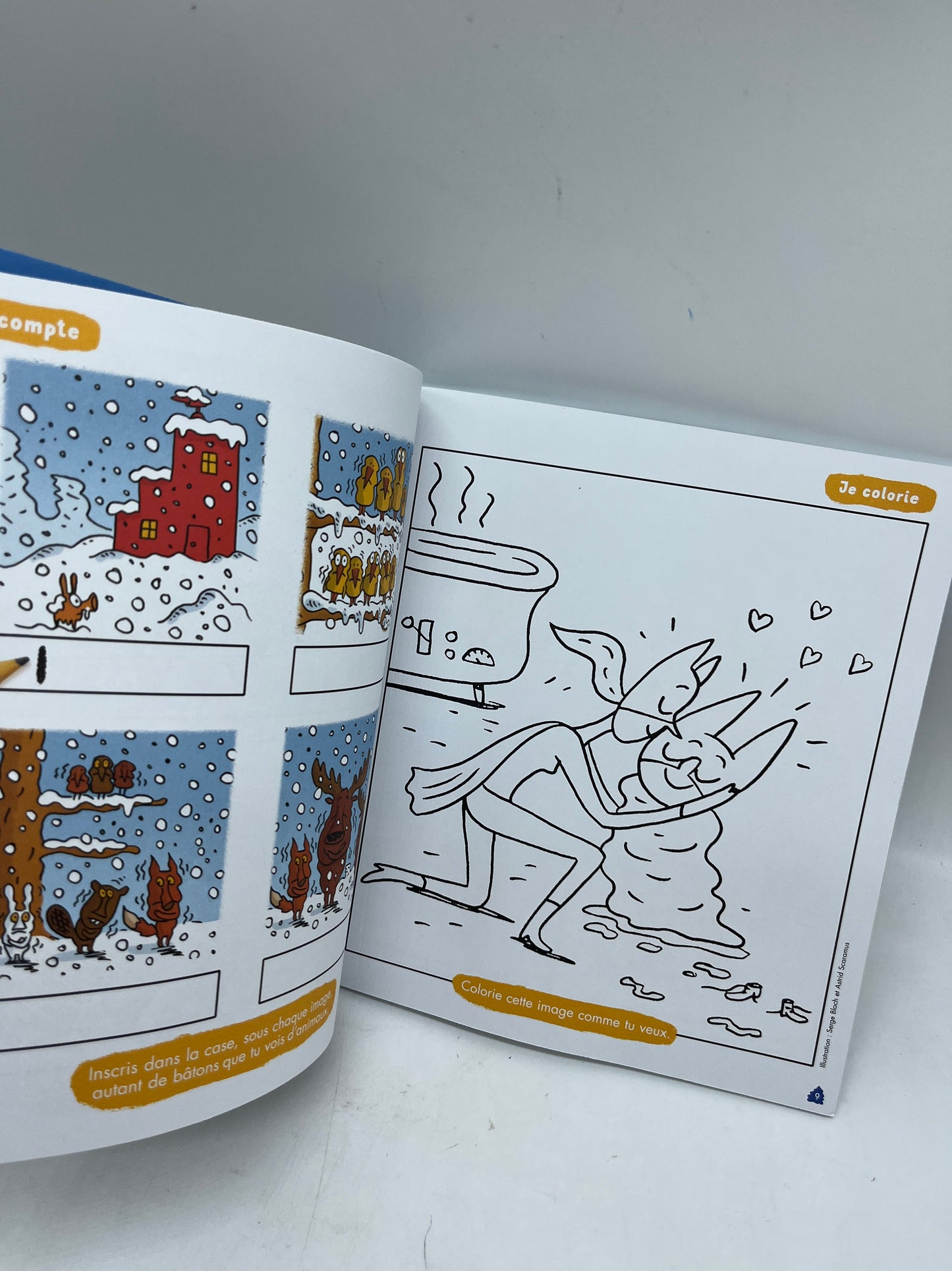 livre d’activite magazine  Pomme d’api mon cahier de jeu Hiver Neuf avec ses crayons